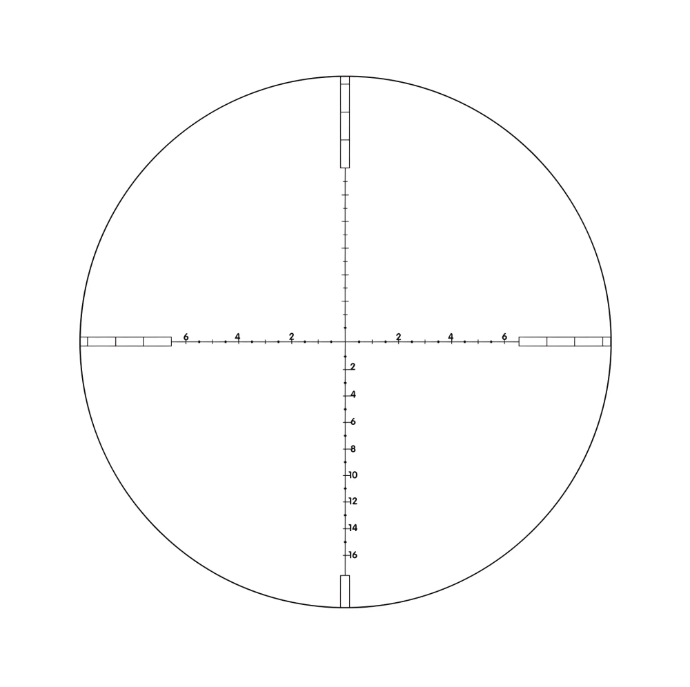 Прицел оптический Veber Пневматика 1.2-6х24 - сетка прицела изнутри