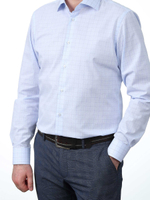 Сорочка мужская VESTER длинный рукав, голубая клетка 515142 09