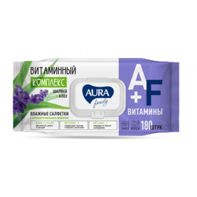 Салфетки влажные "Аура" антибакт. 144шт (12)