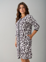 Халат Хм-562/серый-акварельлеопард