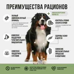 Уценка! Срок 30.03 / Сухой корм BOWL WOW для взрослых собак кр пород с ягненком, индейкой, рисом и цукини