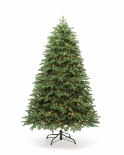 Искусственная елка Парижанка 300 см., 1030 теплых белых LED ламп, литая хвоя+ПВХ, ЕлкиТорг (138300)