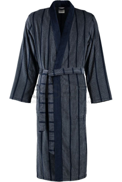 Элитный халат велюровый мужской 2830 синий от Cawo фото