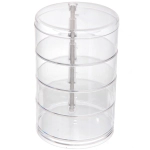 Органайзер для хранения «МАРЦИПАН», прозрачный, четыре отделения, 17.5*11.5 (упаковка коробка)