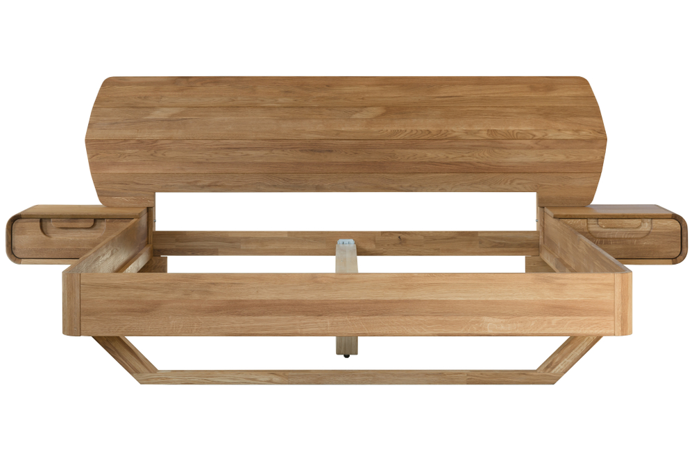 Кровать из массива дуба с тумбами Deo