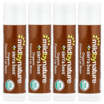 Mild By Nature, Sierra Bees™, органические бальзамы для губ, кокос, 4 шт. по 4,25 г (0,15 унции)