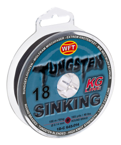 Леска плетёная WFT KG TUNGSTEN SINKING Black 150 м, 0.14 мм