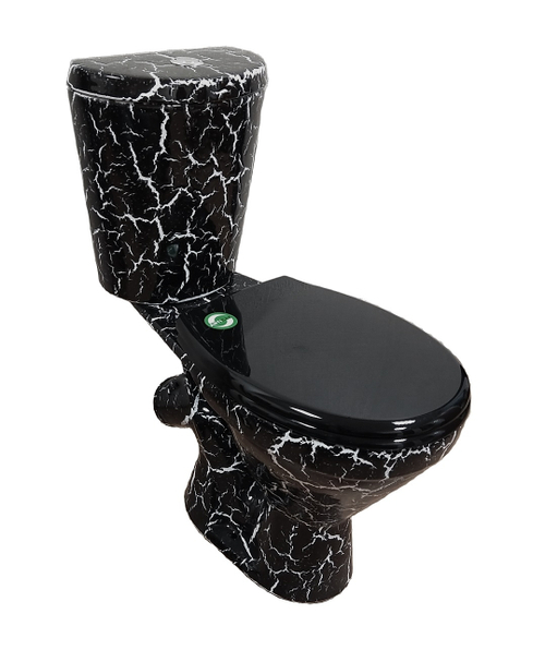 Унитаз-компакт "Элегант" чёрный кракелюр