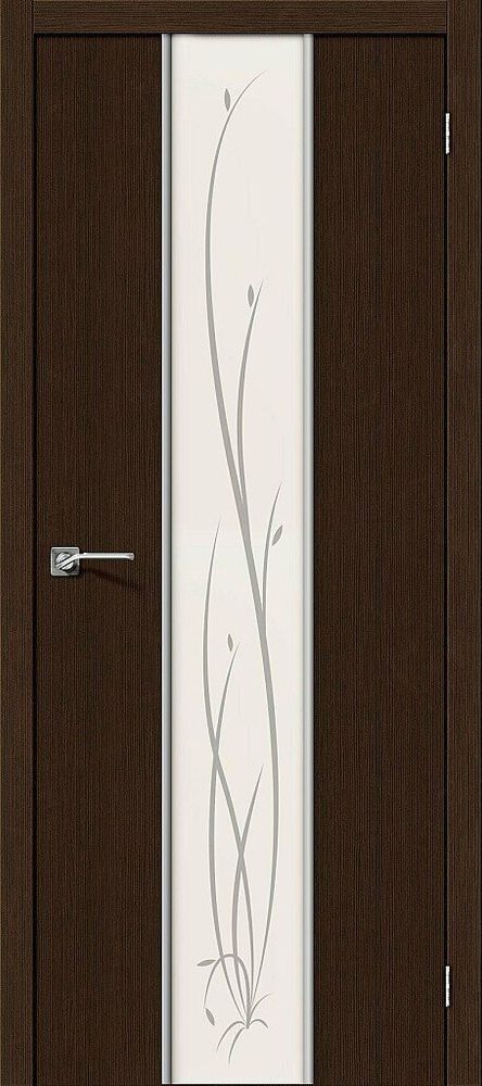 Дверь Глейс-2 Twig / Цвет 3D Wenge / Стекло Twig / Двери Браво