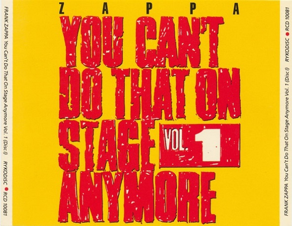 Frank Zappa / You Can't Do That On Stage Anymore Vol. 1 (2CD)