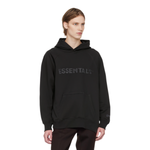 Толстовка Fear of God Essentials FW20 3D Silicon Applique Pullover Hoodie Black, FOG-FW20-225