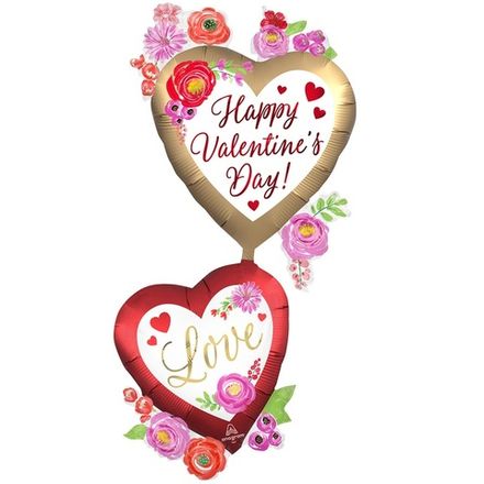 Сердца "В цветах Happy Valentines Day Love"