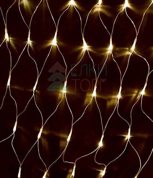 Светодиодная сетка с контроллером 2*2 м., 256 теплых белых LED ламп, прозрачный ПВХ, Beauty Led (NTL256C-10-2WW)