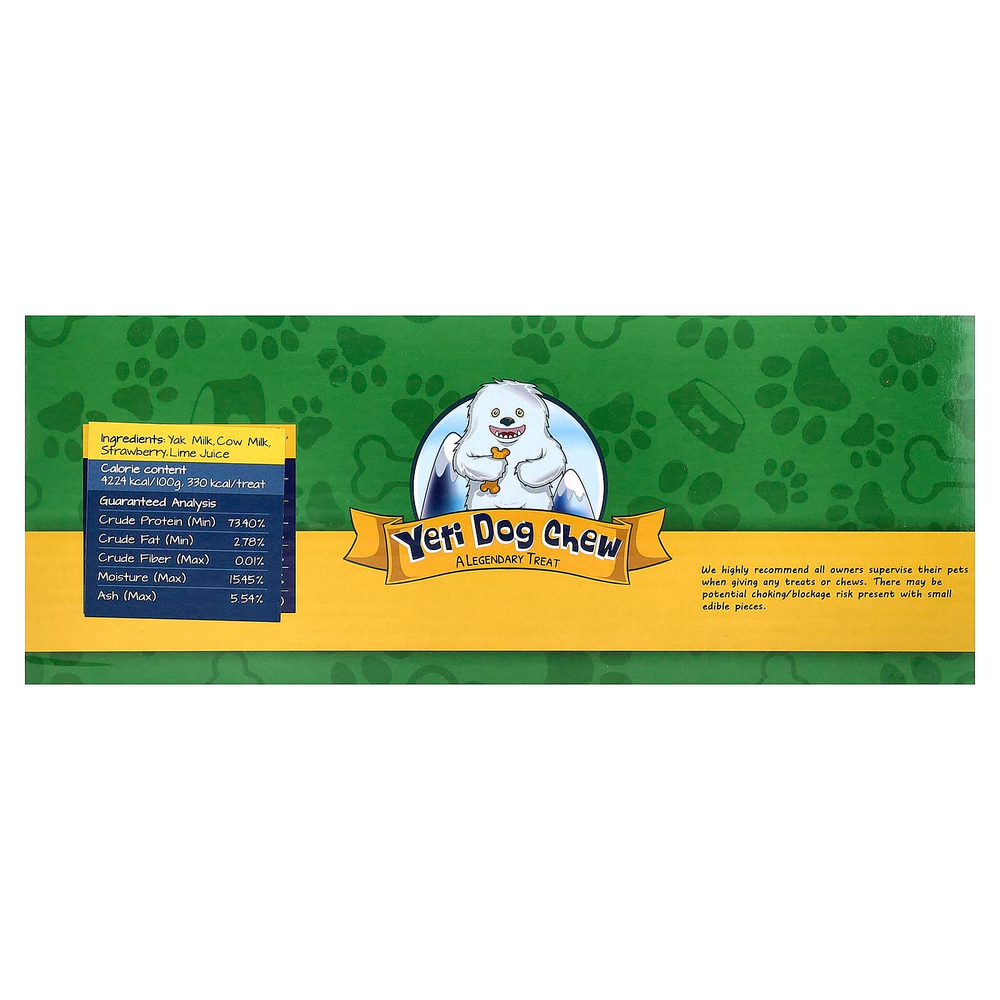 Yeti Dog Chew, гималайский сыр як, для собак, клубника, 3 фунта