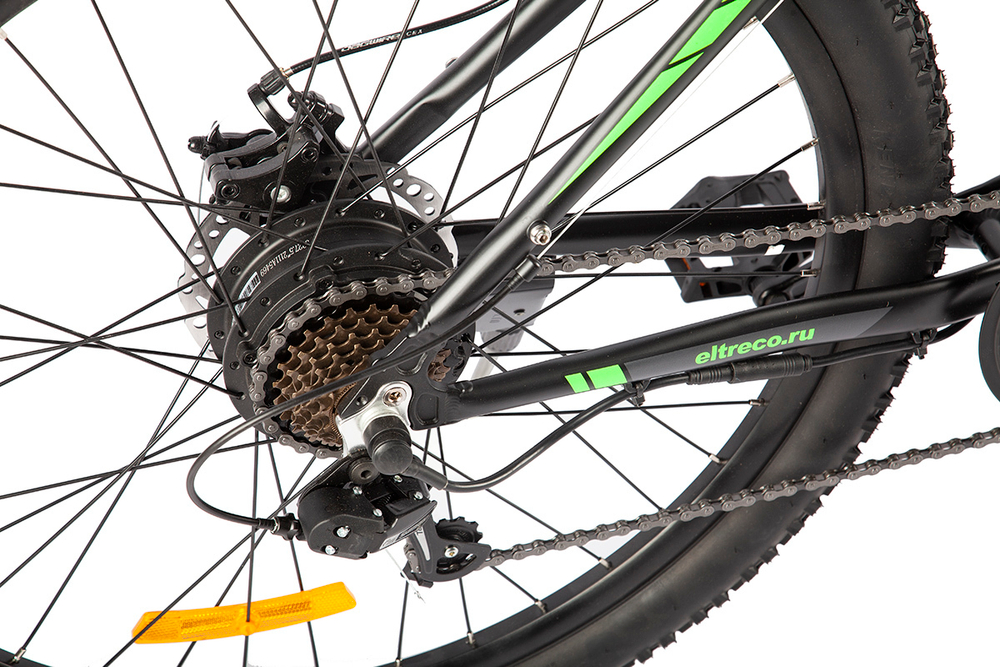 Электровелосипед Eltreco XT 600 Pro Черно-зеленый