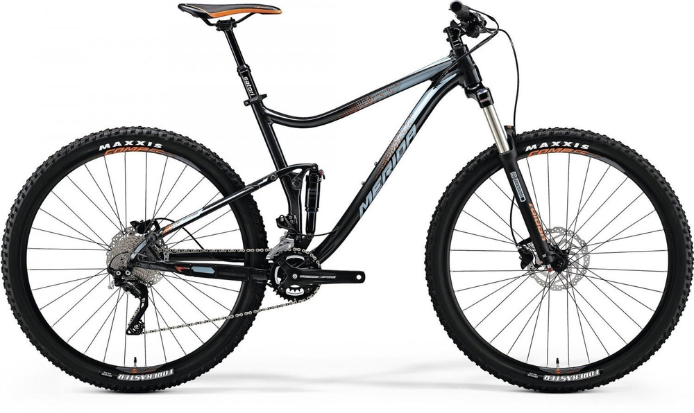 Велосипед '18 Merida One-Twenty 7.400 Колесо:27.5" Рама:M(18") DarkGrey/Orange/Silver