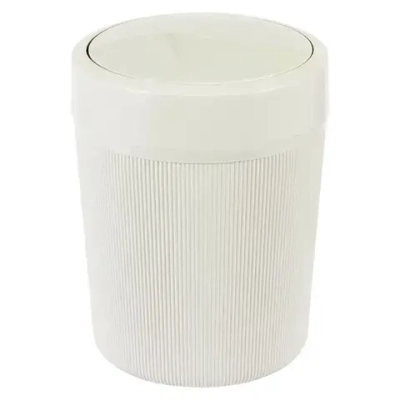 Контейнер для мусора ВЕЛЬВЕТ 4л Белый ротанг