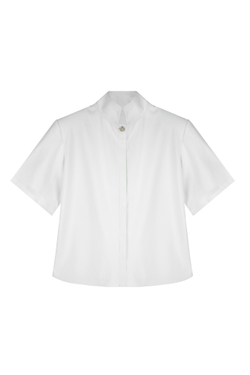 Рубашка с воротником стойкой