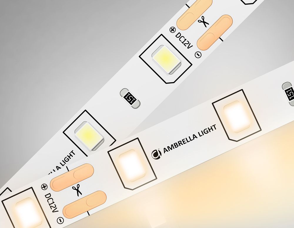 Ambrella Светодиодная лента Ambrella Light GS1001 2835 60Led /4.8W m/ 12V IP20 3000K 5m /кратность резки 50mm LED Strip 12V GS1001