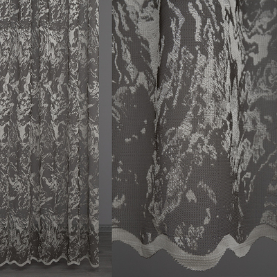 Тюль жаккард, пр-во Турция, ш. 285 см, коричневый