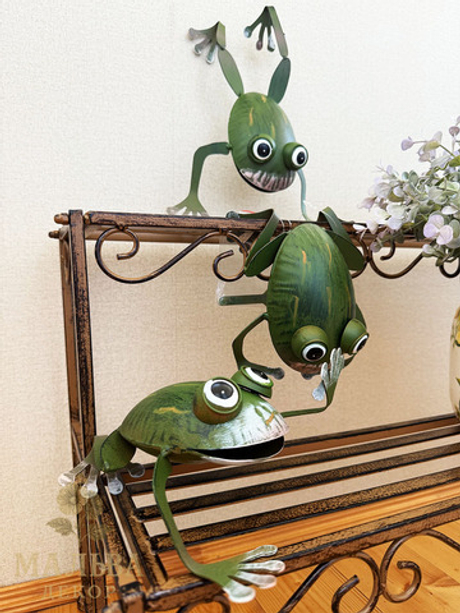 Комплект фигур "Три лягушки" металлические