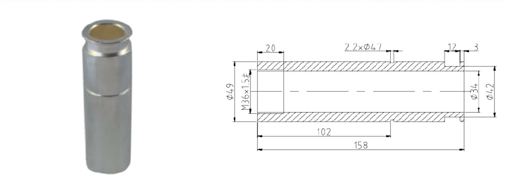 Контакт подвижный BT.12.109.2 VS1-12 1250A, L=158, copper