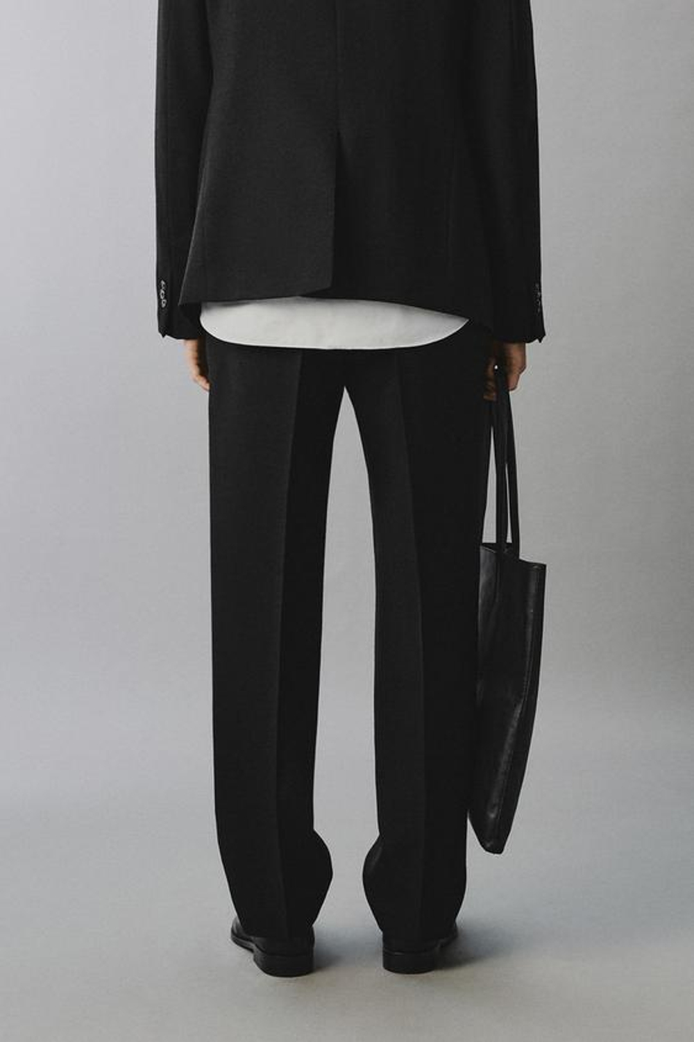 ZARA КОСТЮМНЫЕ БРЮКИ ИЗ 100% ШЕРСТИ, ЧЕРНЫЙ