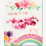 Тетрадь общая 48 листов на скрепке "Волшебные Единороги"