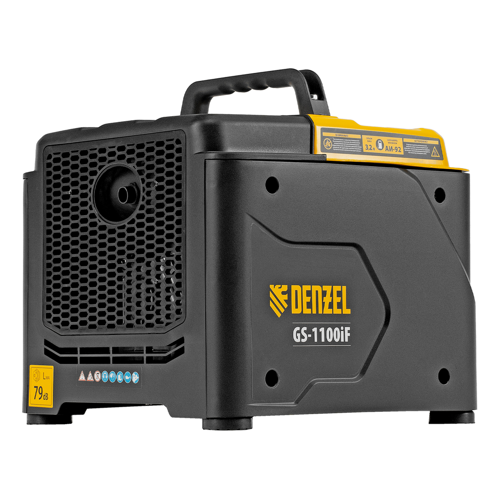 Генератор инверторный GS-1100iF, 1,1 кВт, 230 В, ручной старт DENZEL