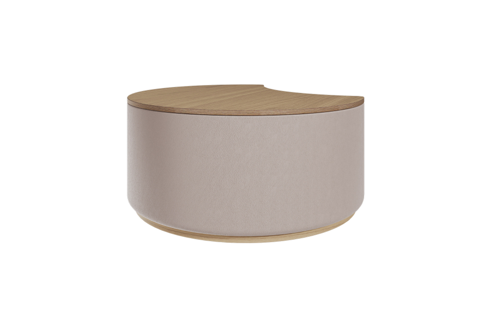 Столик Sun M, D 66 см высота 30 см (дуб, бежевый)