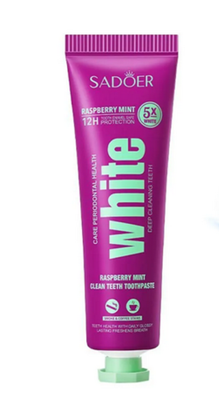 Зубная паста с экстрактом мяты и малины SADOER White 30 гр