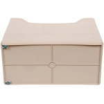 Органайзер - лоток для хранения на колесиках «ИДЕАДОМА», цвет бежевый, 33.6*17.2*25.2см