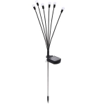 Светильник на солн.батарее «Light bulbs» 65 см, 6 ламп d-1,6 см, Теплый белый