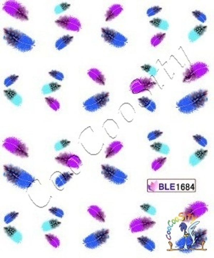 Слайдер-дизайн для ногтей Перо BLE1684