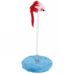 Игрушка для кошек на пружине «Поймай меня» 10*10*20см с бубенцом, цвет голубой✦