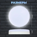 Светильник герметичный настенно-потолочный. Сверхяркий КРУГ 30Вт, со степенью защиты IP65. Размер 220х50. Холодный белый свет 6500К