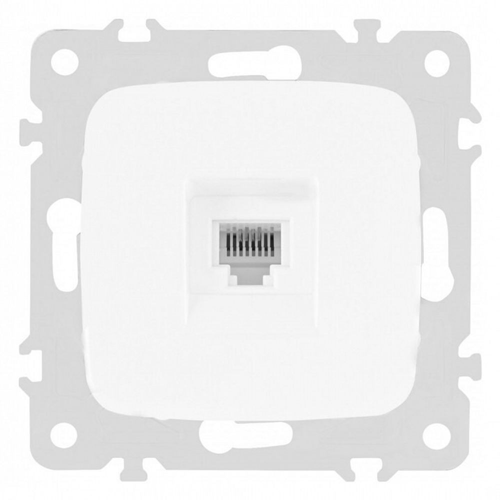 Розетка телефонная RJ-11 без рамки Arte Milano am-205 205.51-1.white
