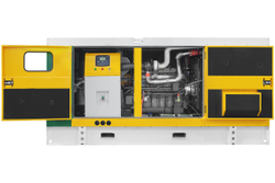 Резервный дизельный генератор МД ЭД-150-Т400-2РКМ29 в шумозащитном кожухе на шасси с АВР