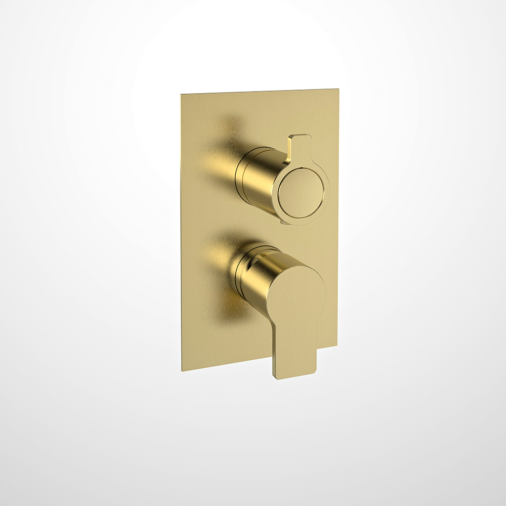 Встраиваемый смеситель для душа на 2 выхода BLAUTHERM 941512KSOC золото