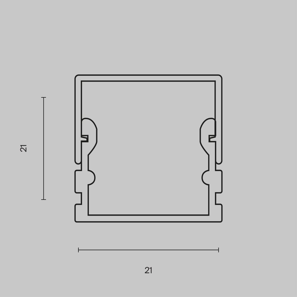 Профиль для ленты Maytoni ALM007S-2M