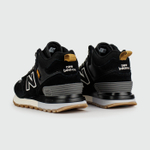 Кроссовки New Balance 574 Mid Black / White with Fur Wmns