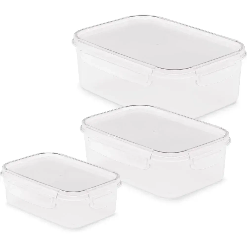 Набор емкостей для СВЧ Прайм прямоугольных (0,5л;1л;1,6л)(на защелках) (комплект 10 шт)