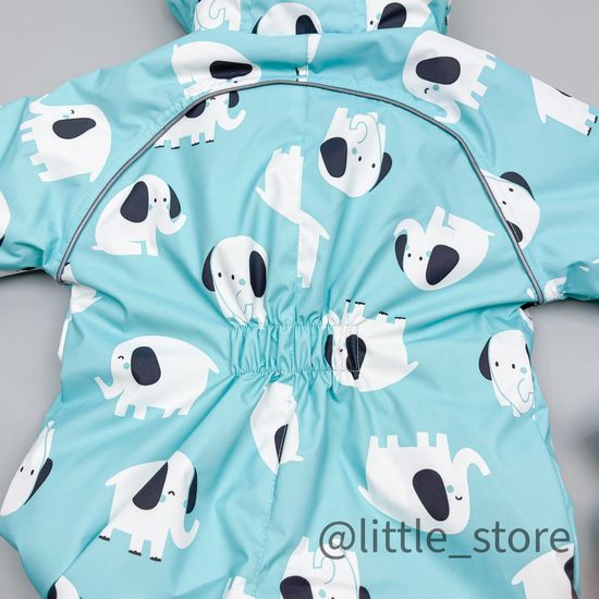 Комбинезон демисезонный "Слоники" Светлый ментол