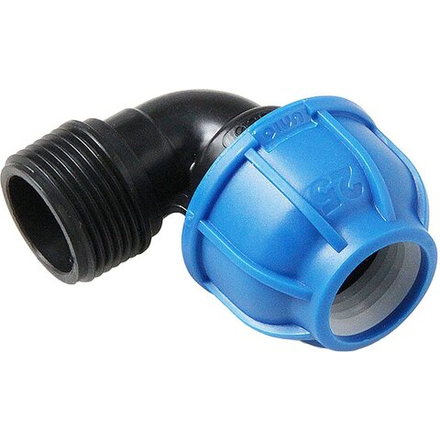 Отвод компрессионный ПНД Pro Aqua UNIO d25х1/2" наружная резьба