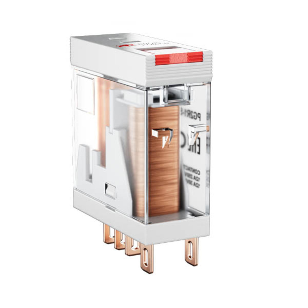 Электромеханическое реле Prompower PG2R1-S AC24 Однополюсное Номинальный ток 12А, управление 24VAC