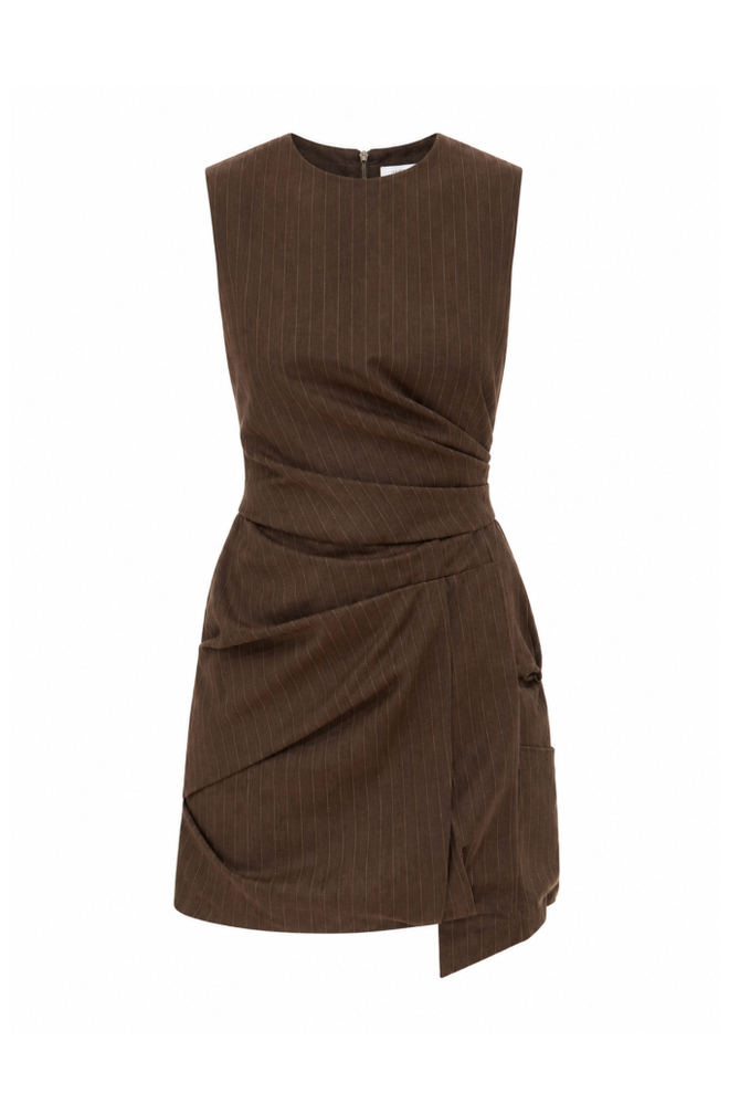 Платье в складку Rosha Stripe Caramel