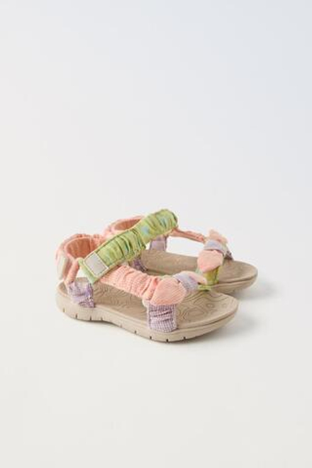 ZARA САНДАЛИИ С ПРИНТОМ, ЗЕЛЕНЫЙ