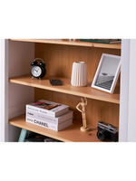 IKEA Шкаф-витрина HEMNES стекло/стекло, 198х90х37, белый/св-коричневый, из массива дерева, КЫМОР (ХЕМНЭС ИКЕА), массив сосны