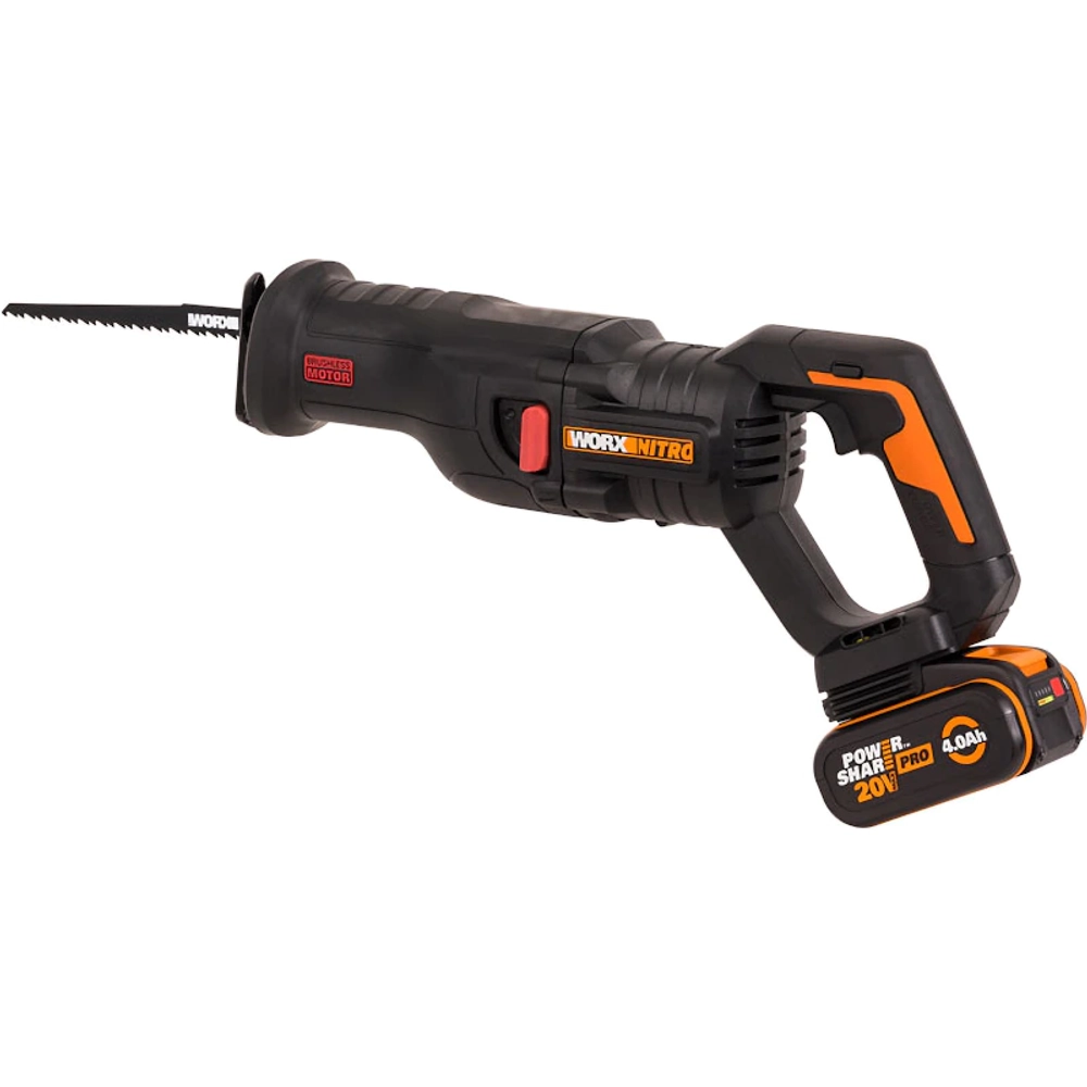 WORX WX516 сабельная пила аккумуляторная (1 x 4 Ач, ЗУ)