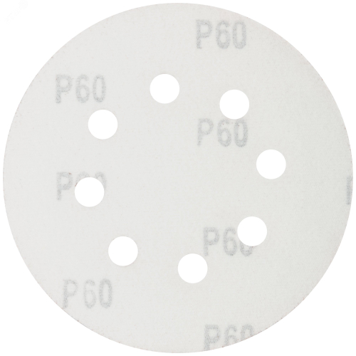 39783 Круги шлифовальные с отверстиями (липучка), алюминий-оксидные, 125мм, 5 шт. Р60